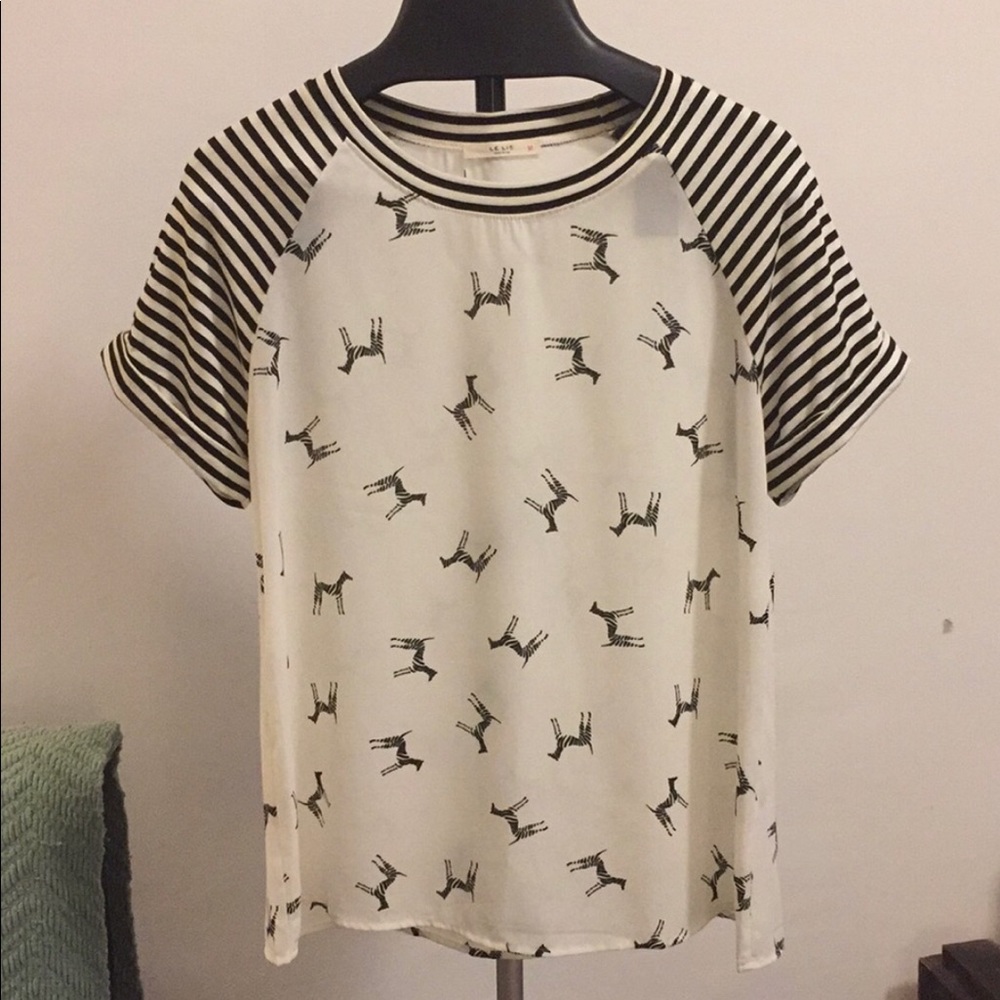 Le Lis Zebra Print Top
